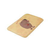 Tapis De Bain Illustration de dessin animé de capybara ukulele (Angle)