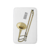 Tapis De Bain Illustration de dessin animé de Trombone (Devant (Vertical))