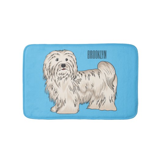Tapis De Bain Illustration de dessin de chien de Havan (Devant)