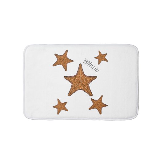 Tapis De Bain Illustration de dessin de Starfish (Devant)