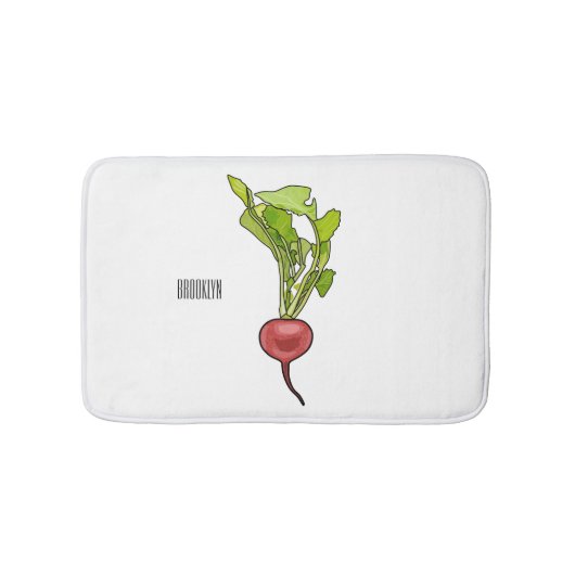 Tapis De Bain Illustration de dessin Radish (Devant)