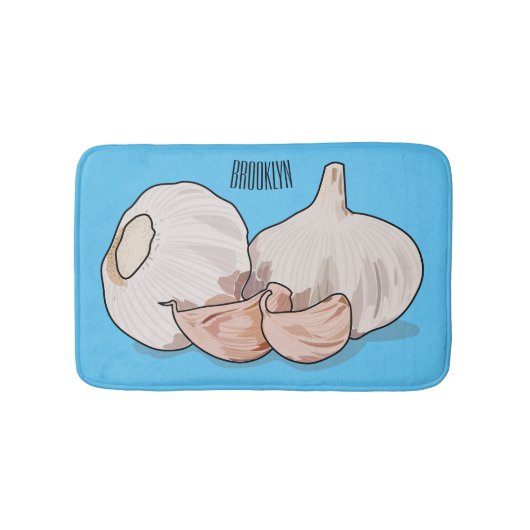 Tapis De Bain Illustration de dessin sur l'ail (Devant)