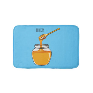 Tapis De Bain Illustration de dessin sur le miel