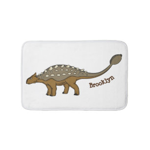 Tapis De Bain Illustration de dinosaure blindé Ankylosaurus