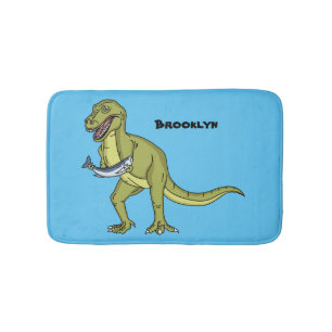Tapis De Bain Illustration de dinosaure T rex drôle