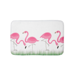 Tapis De Bain Illustration de Flamants roses roses mignons