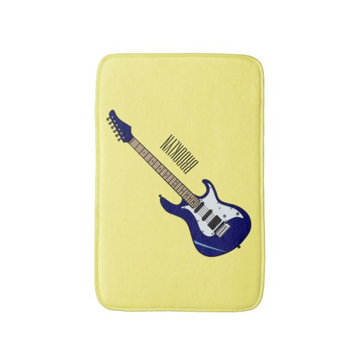 Tapis De Bain Illustration de guitare électrique (Devant (Vertical))