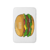 Tapis De Bain Illustration de Hamburger (Devant (Vertical))
