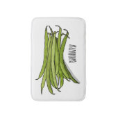 Tapis De Bain Illustration de haricots verts (Devant (Vertical))