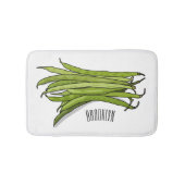 Tapis De Bain Illustration de haricots verts (Devant)
