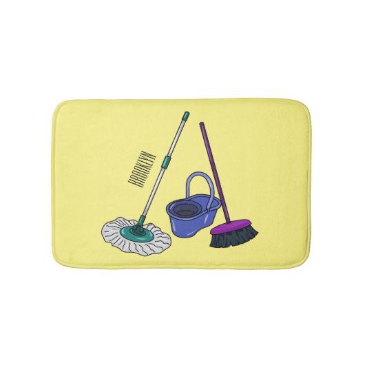 Tapis De Bain Illustration de la bande dessinée Broom & mop (Devant)