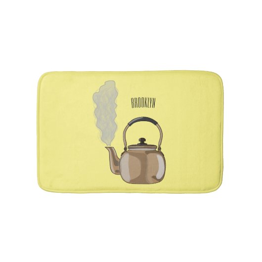 Tapis De Bain Illustration de la bouilloire à thé ou à thé (Devant)