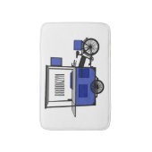 Tapis De Bain Illustration de la charrette alimentaire (Devant (Vertical))