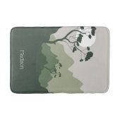 Tapis De Bain Illustration de la nature de nom personnalisé (Devant)