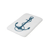 Tapis De Bain Illustration de l'Ancre de bateau bleu de la Marin (Angle)