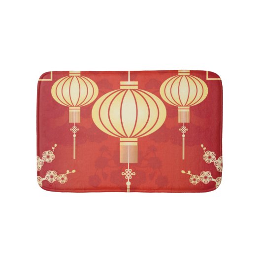 Tapis De Bain Illustration de lanterne chinoise orientale (Devant)
