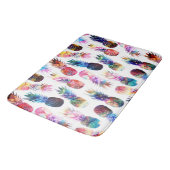 Tapis De Bain Illustration de l'aquarelle et des ananas nébuleux (Angle)
