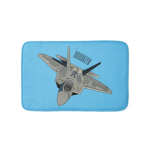 Tapis De Bain Illustration de l'avion de chasse (Devant)