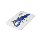Tapis De Bain Illustration de l'écrevisse marron bleu (Angle)