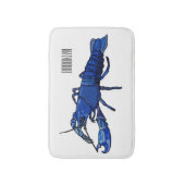 Tapis De Bain Illustration de l'écrevisse marron bleu (Devant (Vertical))