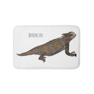 Tapis De Bain Illustration de lézard à cornes de Regal