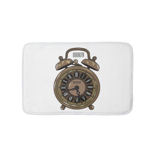 Tapis De Bain Illustration de l'horloge d'alarme (Devant)