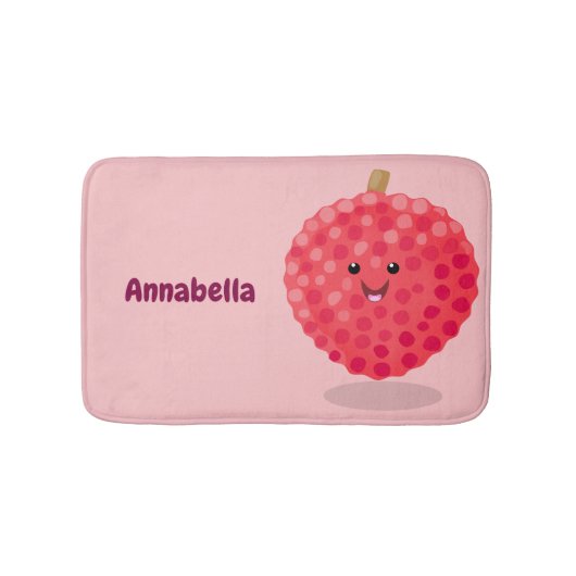 Tapis De Bain Illustration de litchee rose mignon (Devant)