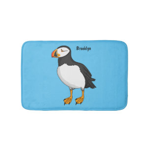 Tapis De Bain Illustration de macareux de l'Atlantique