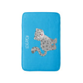 Tapis De Bain Illustration de mignon léopard des neiges (Devant (Vertical))