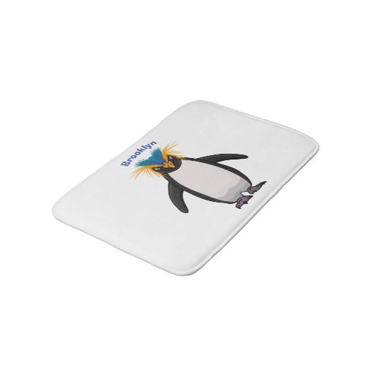 Tapis De Bain Illustration de mignon macaroni pingouin (Angle)