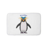 Tapis De Bain Illustration de mignon macaroni pingouin (Devant)
