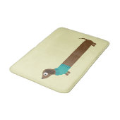 Tapis De Bain Illustration de mignonne long Dachshund (Angle)