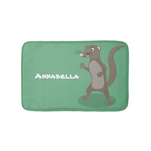 Tapis De Bain Illustration de mignonne mangouste (Devant)