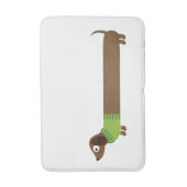 Tapis De Bain Illustration de mignons longs Dachshund (Devant (Vertical))