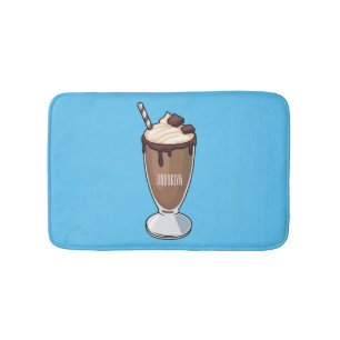 Tapis De Bain Illustration de milk-shake au chocolat