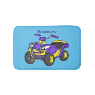 Tapis De Bain Illustration de moto Purple Quad