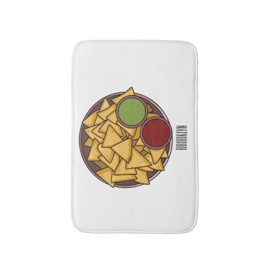 Tapis De Bain Illustration de Nachos (Devant (Vertical))