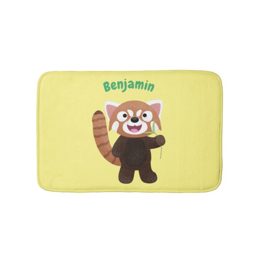 Tapis De Bain Illustration de panda rouge mignon (Devant)
