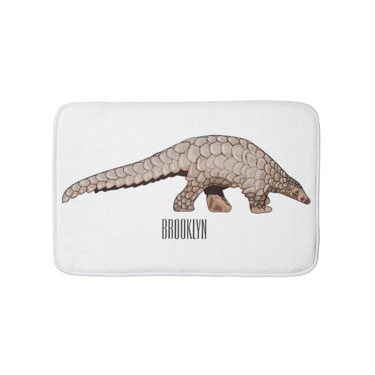 Tapis De Bain Illustration de Pangolin (Devant)