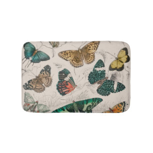 Tapis De Bain Illustration de papillon antique : 1820 Orfèvre