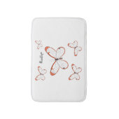 Tapis De Bain Illustration de papillon en verre (Devant (Vertical))