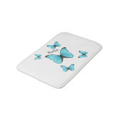 Tapis De Bain Illustration de papillons Morpho (Angle)