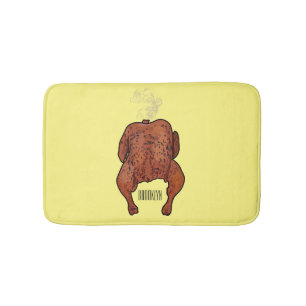Tapis De Bain Illustration de poulet rôti