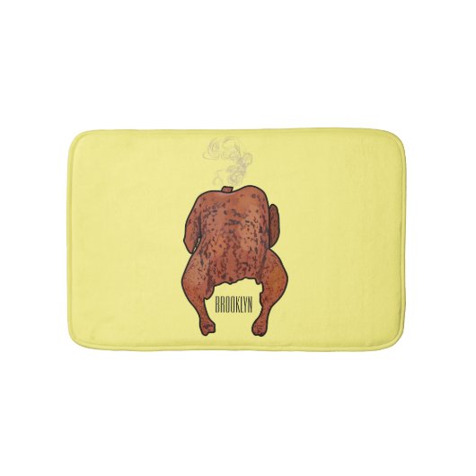 Tapis De Bain Illustration de poulet rôti (Devant)