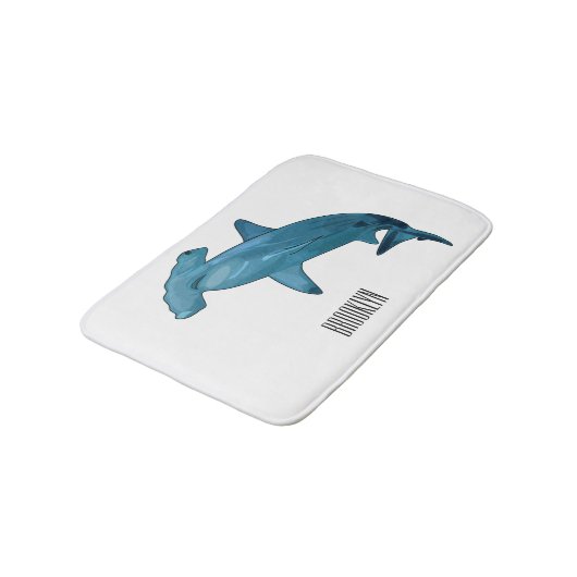Tapis De Bain Illustration de requin marteau (Angle)