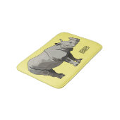 Tapis De Bain illustration de rhinocéros de Java de dessin animé (Angle)