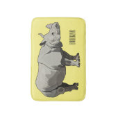 Tapis De Bain illustration de rhinocéros de Java de dessin animé (Devant (Vertical))