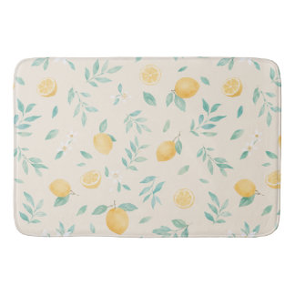 Tapis De Bain Illustration de salle à manger de cuisine au citro