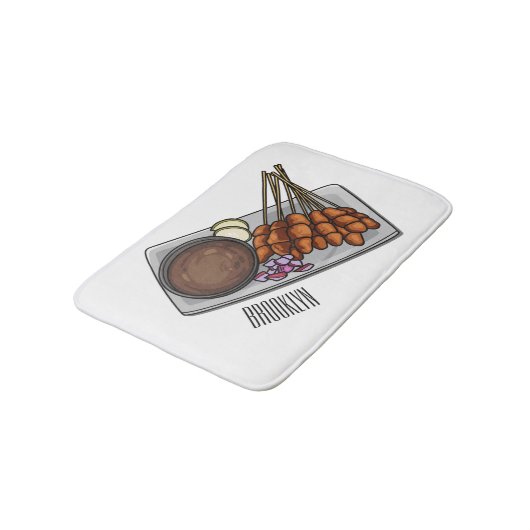 Tapis De Bain Illustration de Satay (Angle)