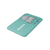 Tapis De Bain Illustration de saut en hippo mignon (Angle)